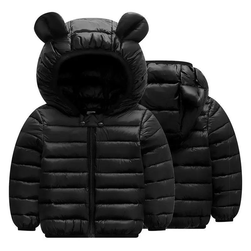 Autumn Winter Hooded Children Down Jackets For Girls Candy Color Warm Kids Down Coats For Boys Girls 1-6 Years Outerwear Clothes