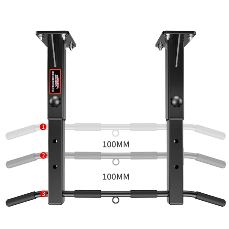 Adjustable 300kg Home Gym pull Up Bar On Roof Military Training