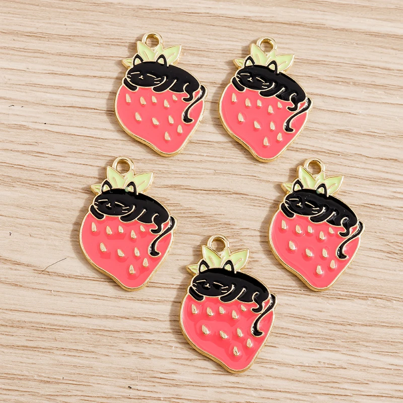 10 teile/los Cartoon Tier Katze Emaille Charms für Schmuck Machen Nette Tropfen Ohrringe Anhänger Halsketten DIY Schlüsselbund Handwerk Liefert – Detail 17