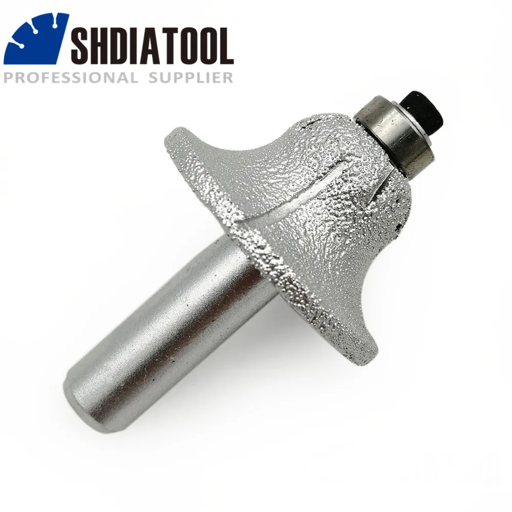 SHDIATOOL No.17 Vacuum brazed diamond router bits 12.7mm shank for edge profile