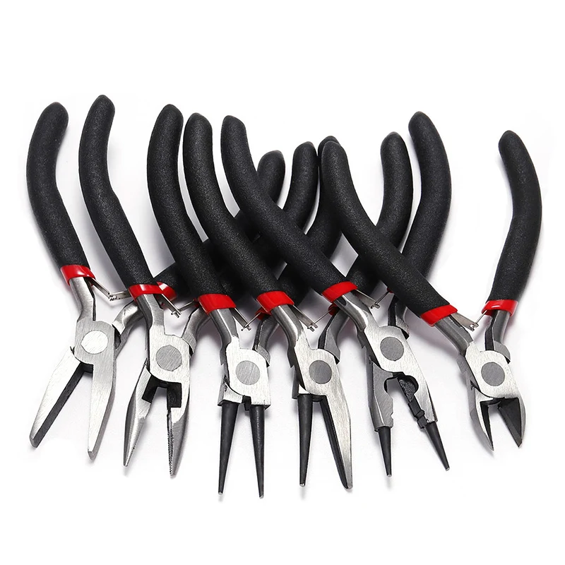 12 kinds Jewelry Pliers Tools & Equipment Kit Long Needle Round Nose Cutting Wire Pliers For Jewelry Making Handmade Accessories