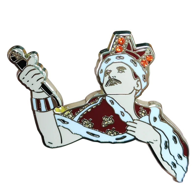 Freddie Mercury king brooch Queen band legendary art accessory