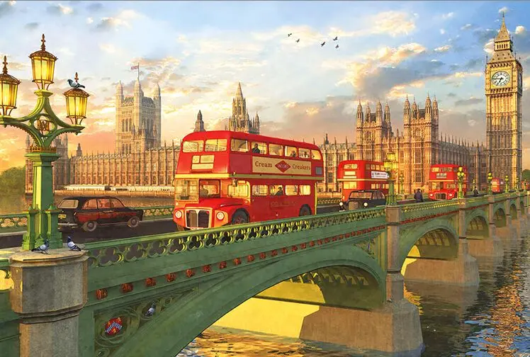 

London bridge The wooden puzzle 1000 pieces ersion jigsaw puzzle white card adult children's educational toys