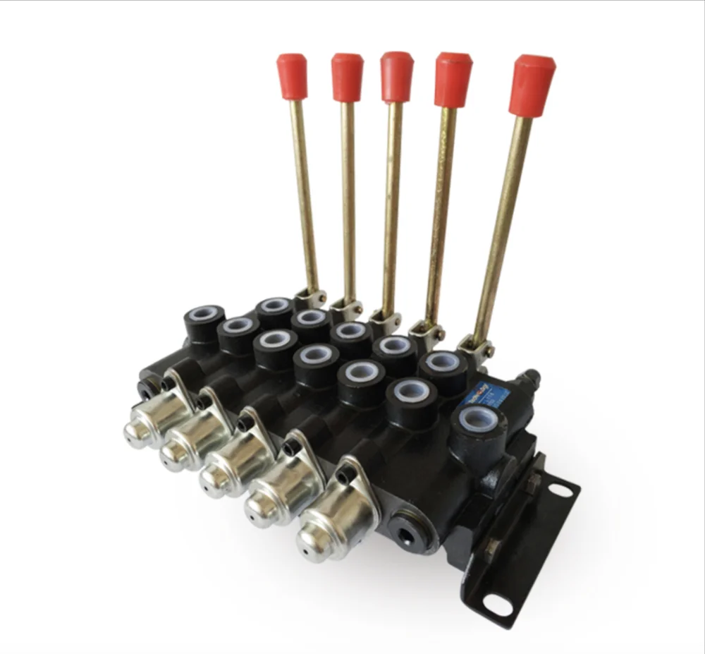 

Forklift five-way Bidirectional reset hydraulic directional valve manual valve small unidirectional distributor lift valve