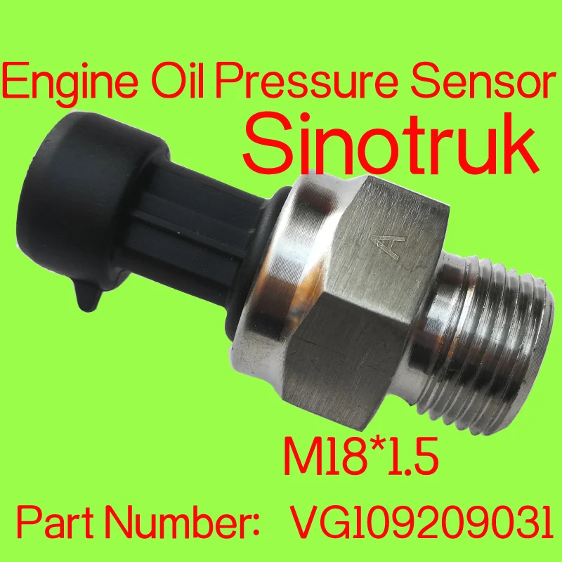 

Supply Sinotruk HOWO engine parts oil pressure sensor induction plug Oil pressure sensor Mine car parts supplier VG1092090311