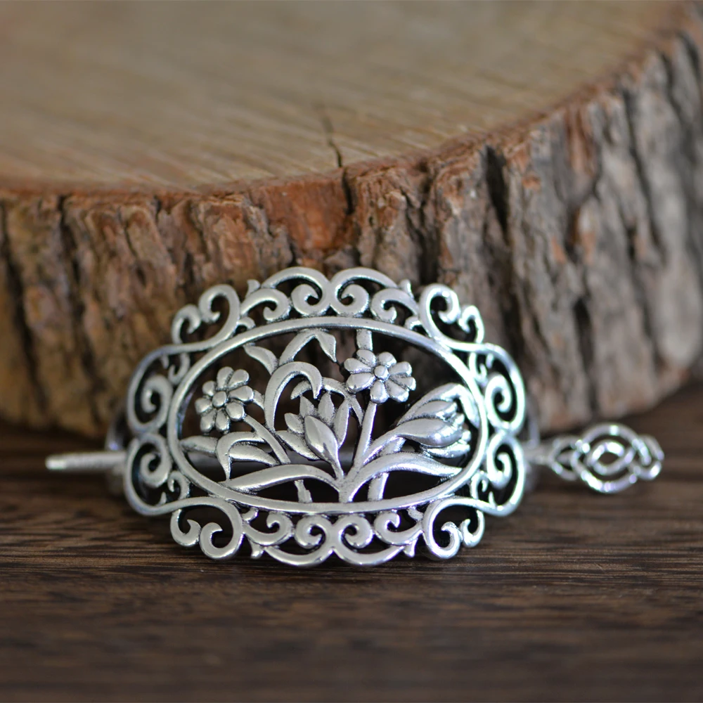 

Langhong 10pcs Plant Flower Hairpin For Women Viking Hair Clip Cosplay Jewelry