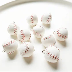 10Pcs/Lot 3D Mini PU Wooden Baseball  Bat Charms  Necklace Earring Keychain Pendant DIY Making Accessories