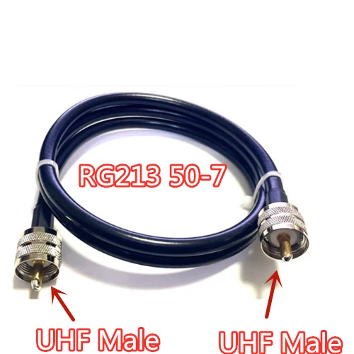 

New RG213 Cable UHF Male To UHF Male Connector 50-7 Low loss Jumper Cable