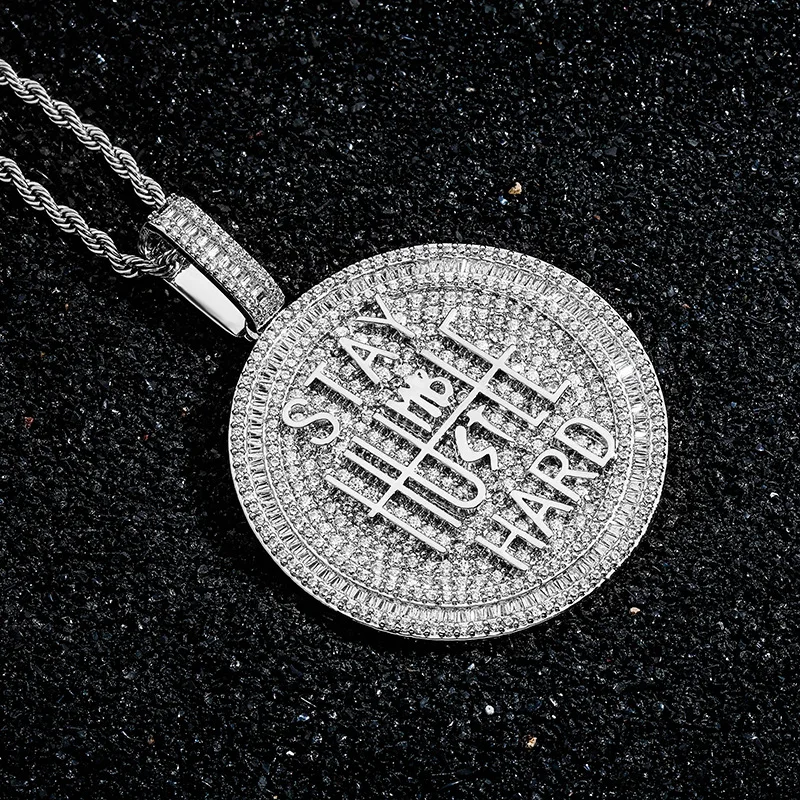 

Хип-хоп микро-асфальтированный кубический цирконий Bling Iced Out Star жесткие круглые подвески ожерелье для мужчин рэпер ювелирные изделия Прямая доставка