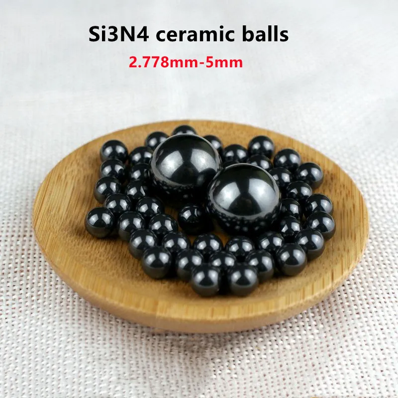 200pcs Si3N4 ceramic ball Dia 2.778mm 3mm 3.175mm 3.5mm 3.969mm 4mm 4.5mm 4.763mm 5mm Silicon Nitride ceramic bearing balls G5