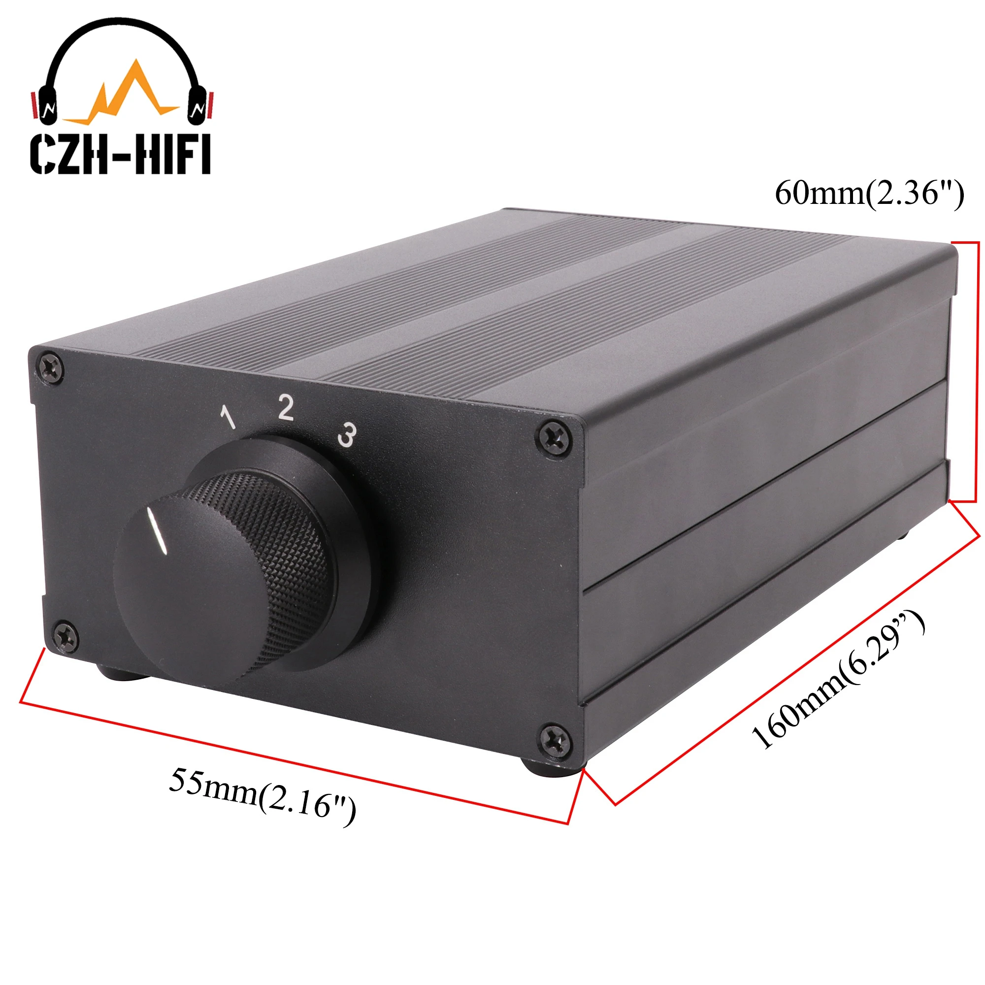1PC Bearbeitete Volle Aluminium Audio Source Selector Switcher Converter HiFi Sound Ausgang Splitter RCA CD-Player Plattenspieler TV DVD – Detail 1