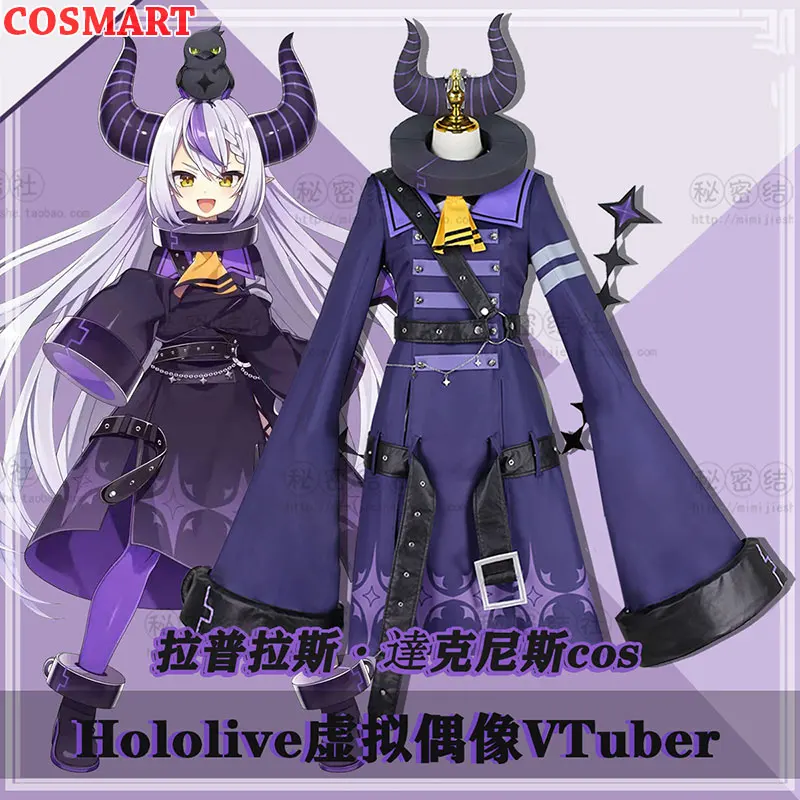 

COSMART Vtuber Hololive Lapras Darknesss Cosplay Costume Game Suit Uniform Halloween Carnival Party Outfit For Women NEW