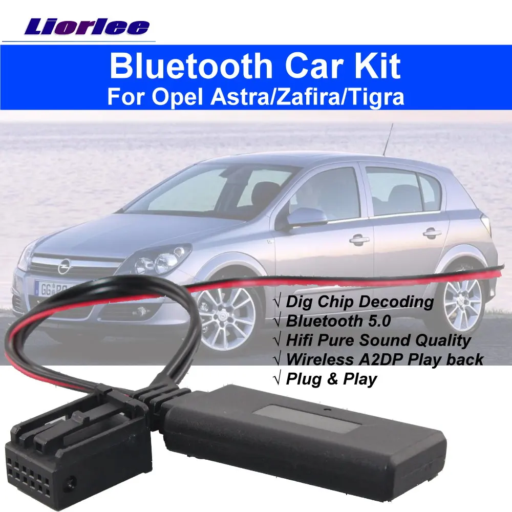 Bluetooth Car Kit For Opel Astra/Zafira/Tigra 2004-2009 BT Music 12Pins AUX Interface Wireless A2DP Adapter Cable