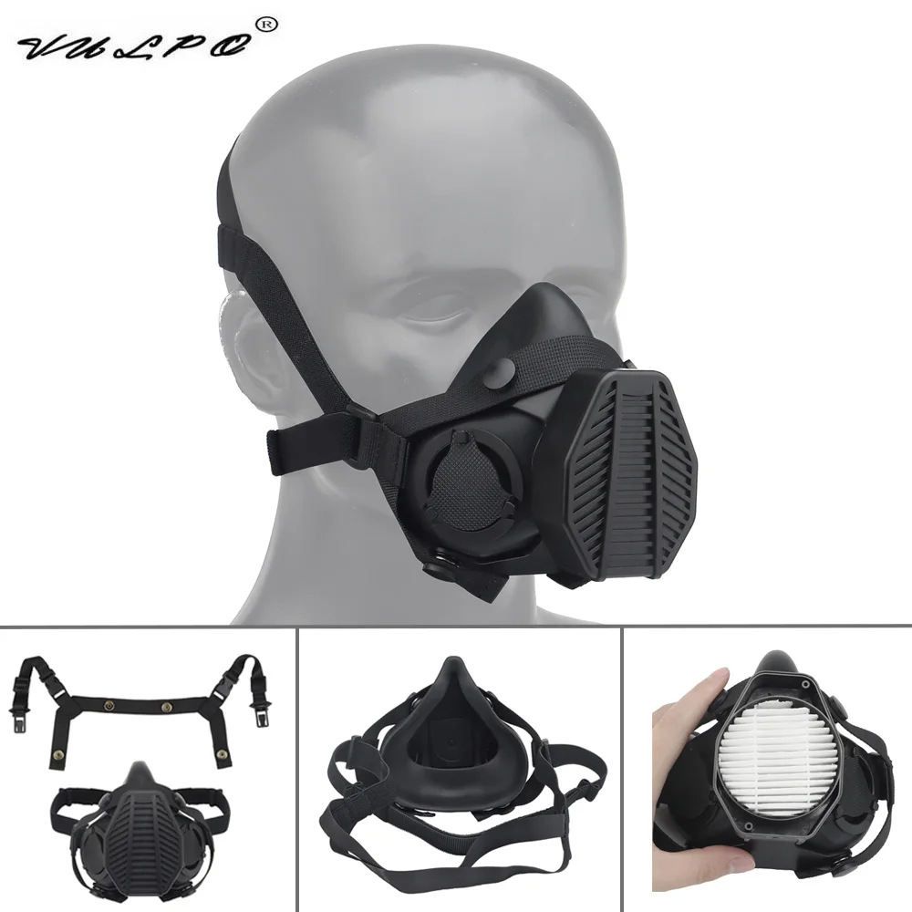 VULPO Special Operations Tactical Respirator Half-mask Replaceable Filter Antidust Mask For Wargame Cosplay Airsoft  Paintball