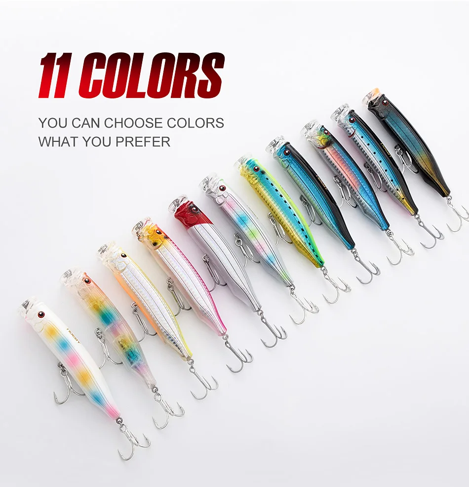 Noeby Topwater Popper Angeln Locken 100 120 150mm Wobbler Künstliche Harten Köder Feed Popper für Meer Bass Thunfisch GT angeln Lockt – Detail 14