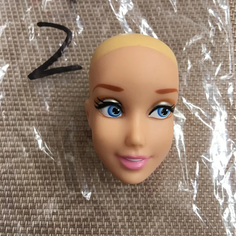 Lovely Princess Bald Head DIY Planting Long Soft Hair Doll Head Belle Snow white Baby Girl Favorite Princess Doll Part