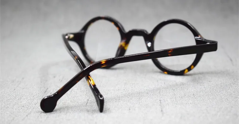 Acetat Vintage Kleine Runde Brille Männer Brillen Rahmen Frauen Optische Verordnung Spektakel Klare Brillen – Detail 23