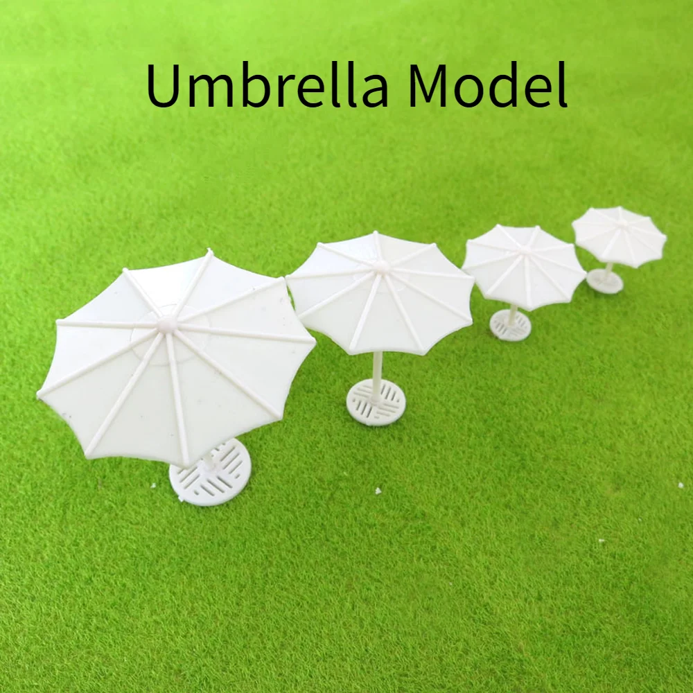 10pcs 1:200-1:75 Miniaure Paraol Model ABS Plastic Beach Umbrella Diy Model Making Architecture Building Layout for Diorama