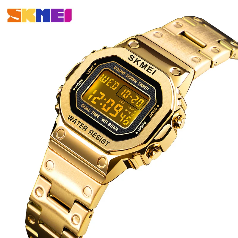 

SKMEI Women Digital Watches Fashion Sport Wristwatch Stopwatch Chronograph Waterproof Bracelet Ladies Dress Watch Alarm Clock