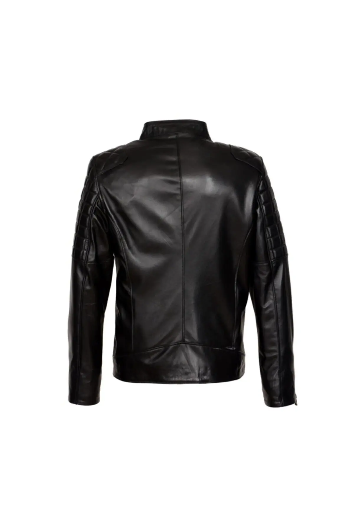 Genuine leather jacket sheepskin black coats new street fashion spring autumn season wear completely handmade turkey