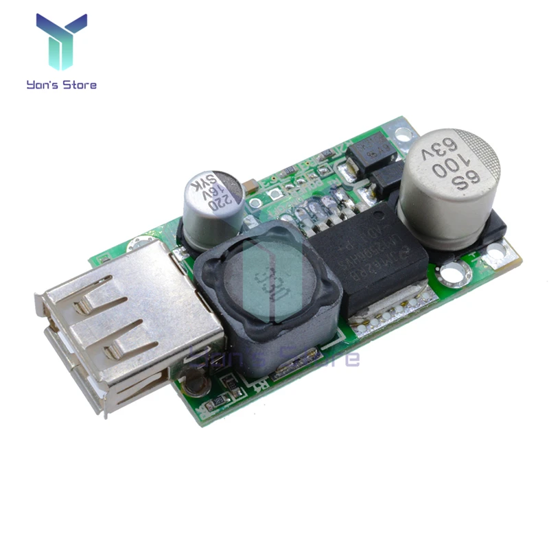 LM2596HV 5V DC-DC 7-56V 9V 12V 24V 36V 48V to Fixed 5V 3A Non-isolated Step Down Buck Converter Module USB Charger Module