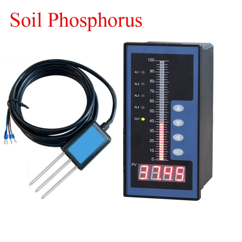 

garden earth measuring soil phosphorus content measure phosphor sensor and digital meter relay output P farm Fertility detect