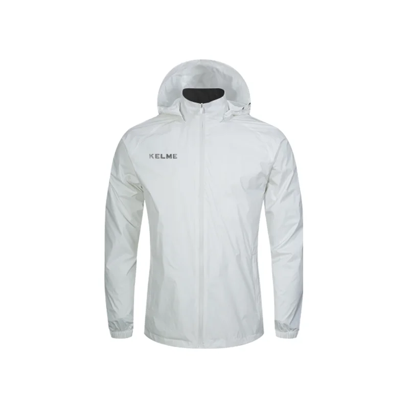 KELME männer Trainings Jacke Kid Fußball Sport Lauf Jacke Versteckte Hoodie Winddicht Wasserdichte Outdoor Trainingsanzug 380324