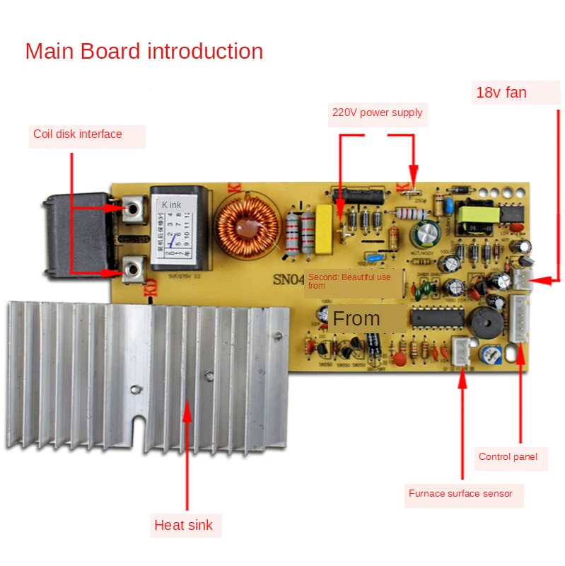 Induction cooker motherboard general board Circuit board modified board repair parts universal buttons