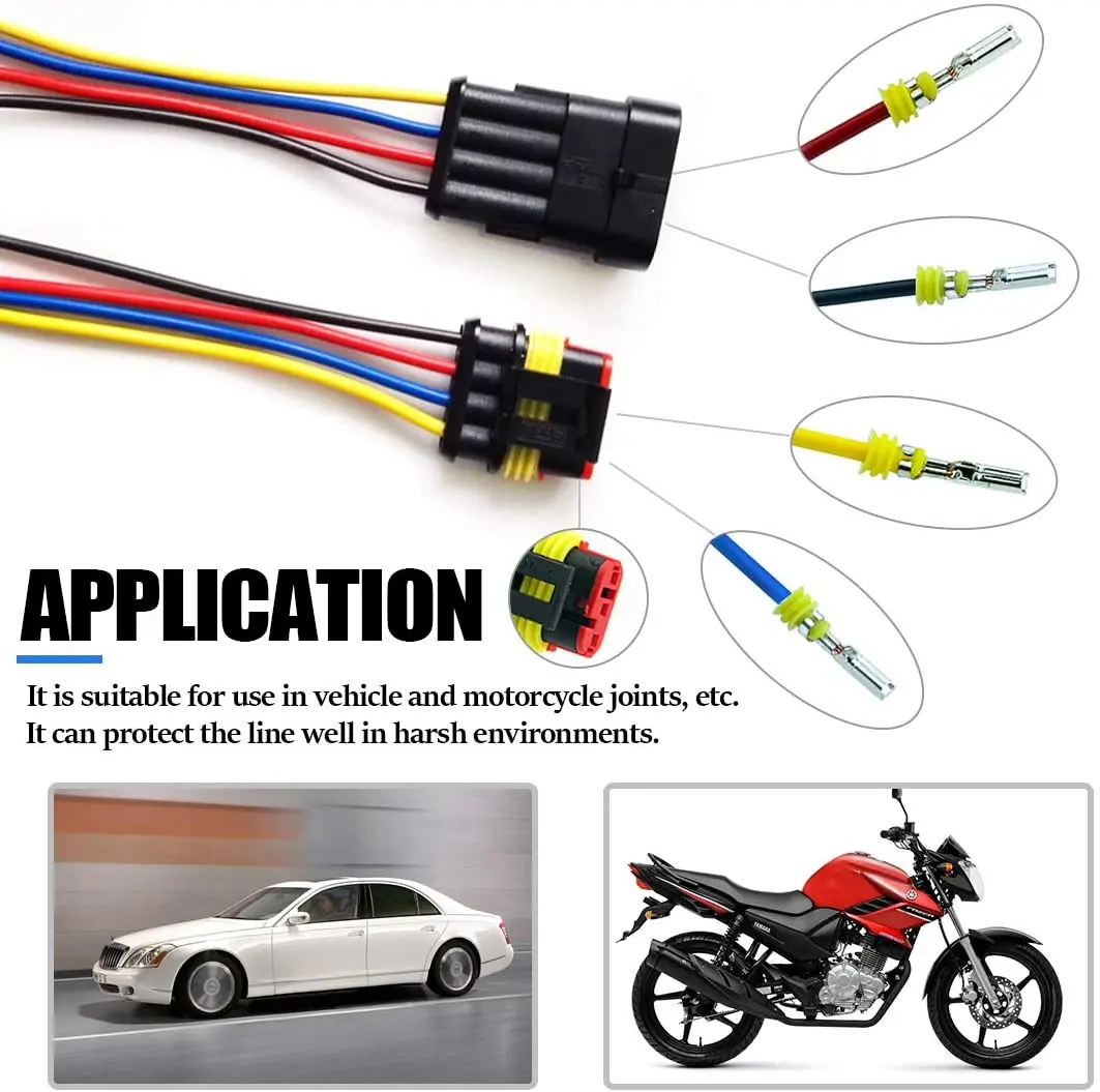 SN-48B connettore per cavo elettrico per auto pinza a crimpare spina Automotive impermeabile 1/2/3/4 Pin Motocycle Truck Harness maschio femmina