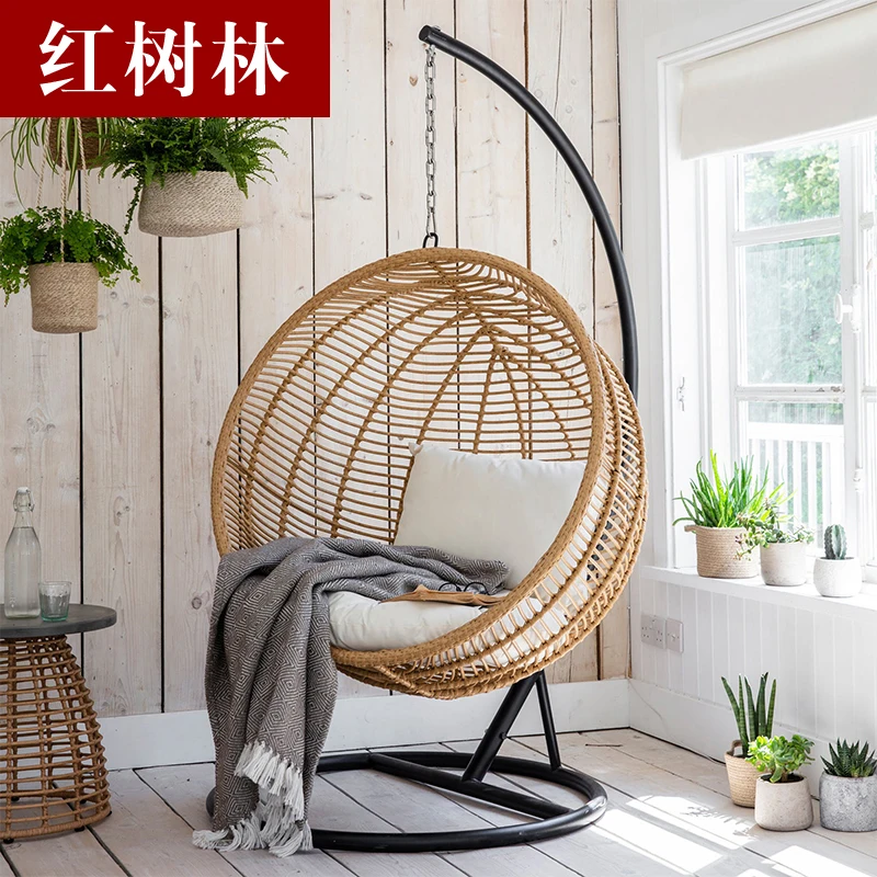 Indoor Swing Glider Household Single Rattan Bird's Nest Hanging Basket B & B Outdoor Balcony Cradle Furniture