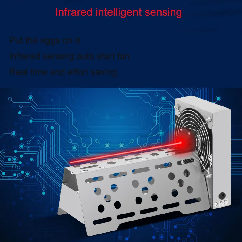 

100V-240V Commercial Egg Waffle Fan machine Infrared induction Cooling Fan Automatic Egg Waffle Blower