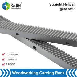 1.25Mod 1.5Mod 2Mod Gear Drive Spur Rack Right Tooth 45# Steel Drive CNC Machine Tool Worm Gear Rack Linear Guide