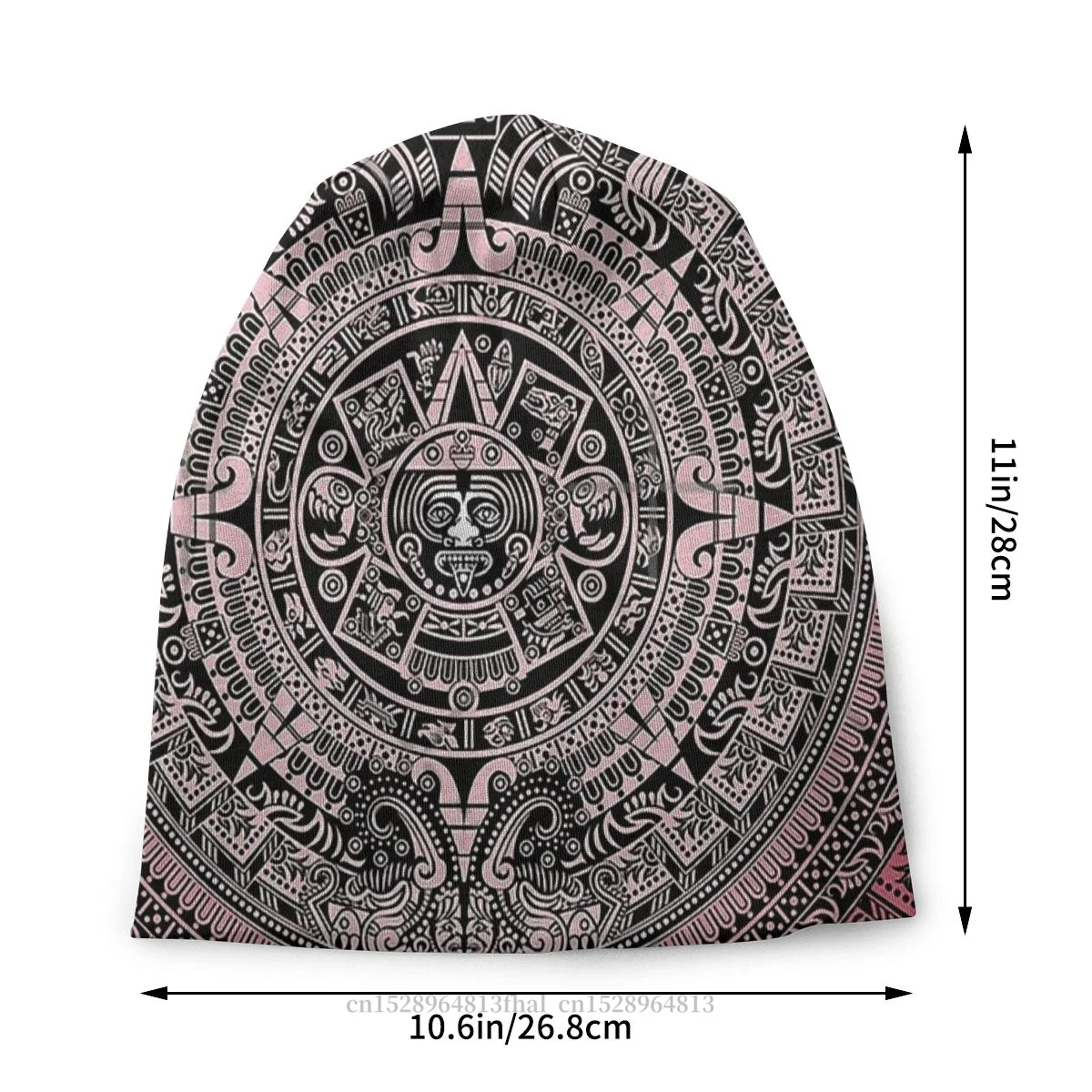 Mayan Aztec Calendar Skullies Beanies Caps Pattern Hat Winter Warm Bonnet Hats Men Women\'s Street Ski Cap