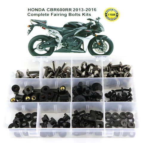 Подходит для Honda CBR600RR CBR 600RR 2013-2016, полный комплект болтов для обтекателей мотоцикла, зажимы для обтекателей, винты для крепления кузова.