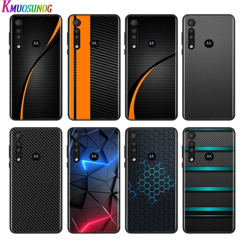Funda de teléfono de fibra de carbono para coche, carcasa para Motorola One Marco Hyper Fusion Plus G9 G8 G 5G E7 E6 Edge Plus Play Power Lite