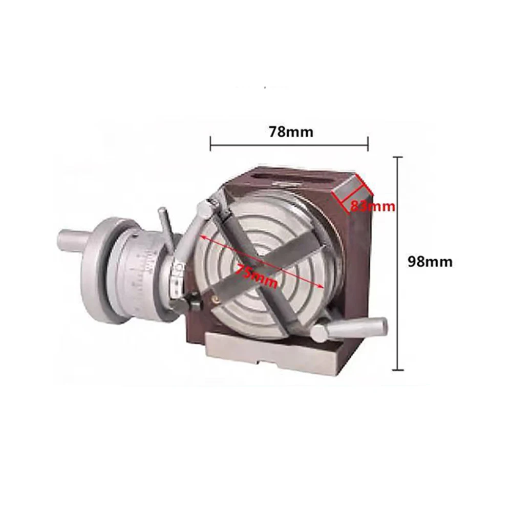 

Rotary Table 3inch diameter 75mm Horizontal Vertical Rotary Table for Milling Machine Milling Machine Workbench