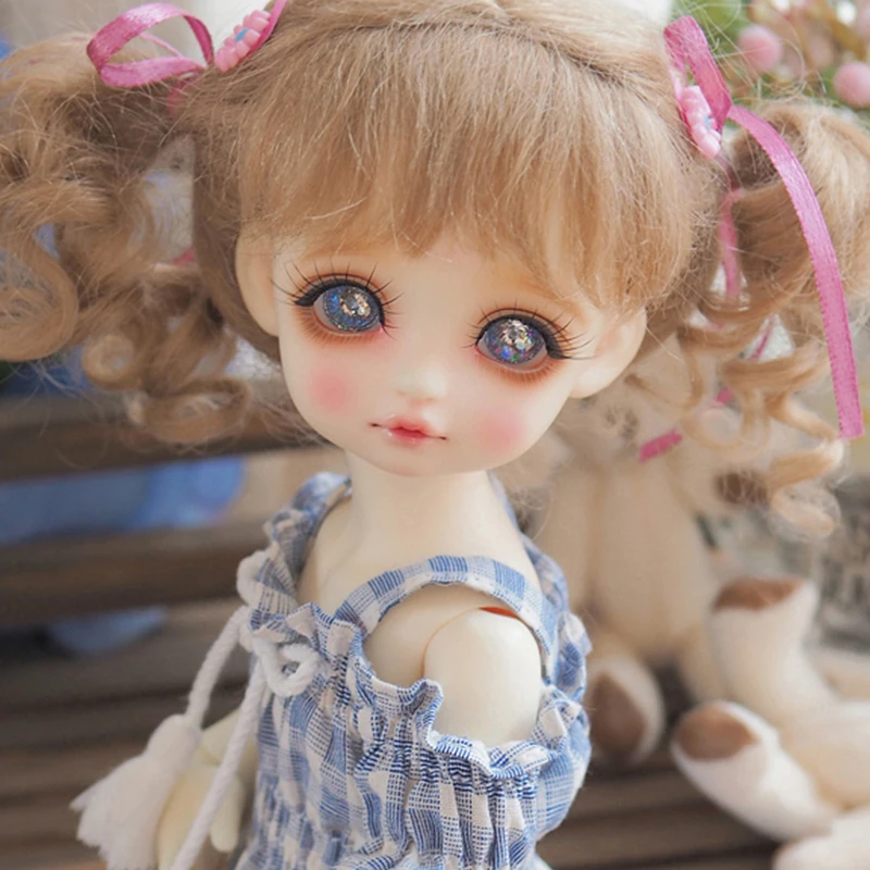 BJD doll SD doll 1/6 baby girl Pio cute baby set with eyes articulated doll gift