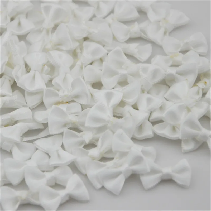 50 pcs Small Satin Ribbon Bows Flower Appliques sew Craft Kid\'s cloth Lots Upick B128