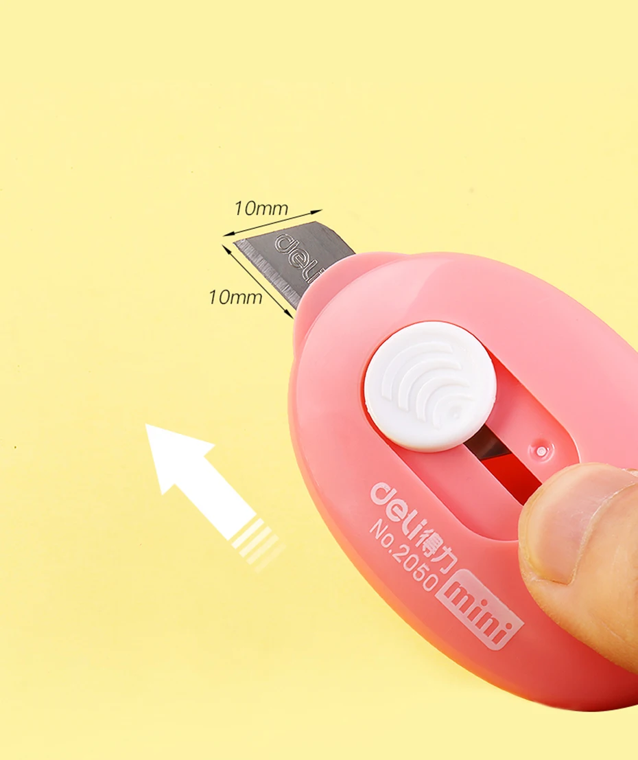 Deli 1/3 stücke Nette Mini Taschenmesser Papier Box Cutter Express Box Auspacken Tragbare Utility Messer Büro Schreibwaren Brieföffner – Detail 6