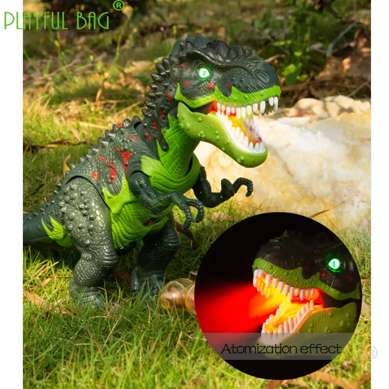 Simulazione di giocattoli di grandi dinosauri per bambini telecomando elettrico a piedi Tyrannosaurus rex egg fire-breathing animal fun gift VD10