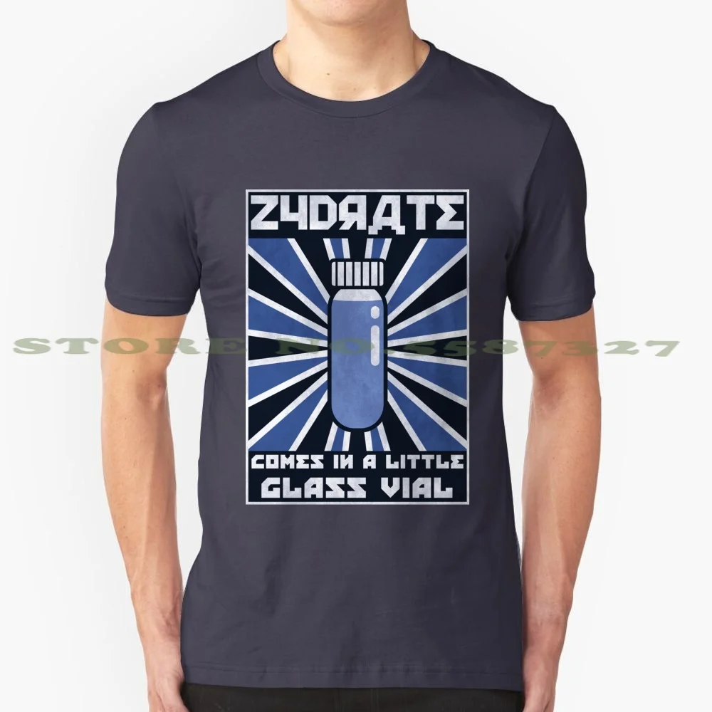 Take Zydrate 100% Cotton T-Shirt Movies Horror Sci Fi Propaganda Vial Blue Dead Death Graveyard Repo Grave Robber