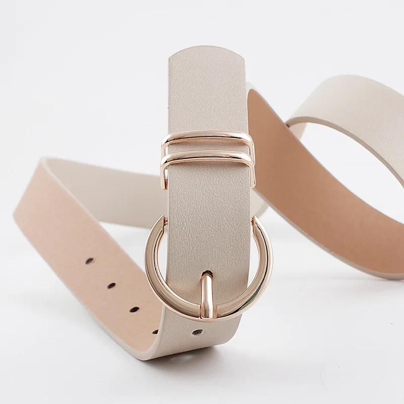 Cinturón De diseñador De alta calidad para Mujer, cinturón occidental, negro, marrón, blanco, rosa, salvaje