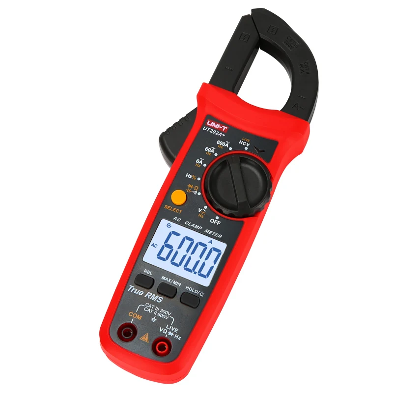 UNI-T UT202A+ 600A Clamp Meter 600V Voltage Multimeter Automatic Range True RMS High Precision Multimeter