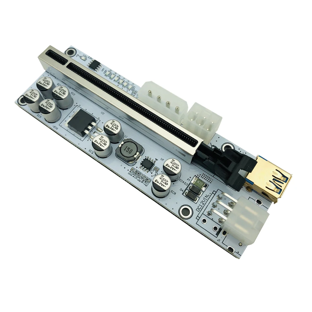 1-10PCS PCIE Riser สำหรับการ์ด GPU Mining VER010 USB 3.0 PCI-E X1 Riser การ์ด PCI express X16 Extender สำหรับ Bitcoin Miner