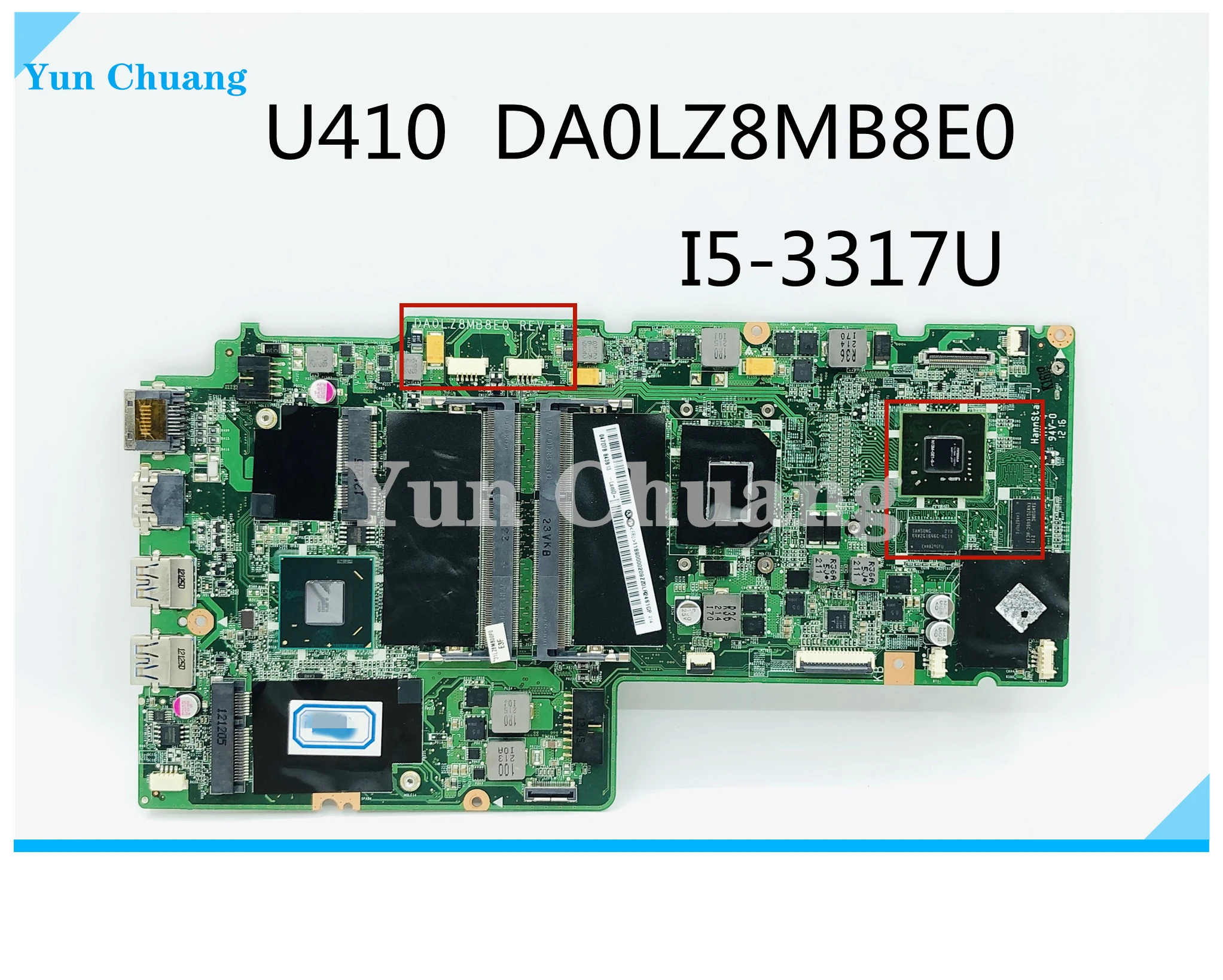 DA0LZ8MB8E0 REV:E Mainboard For Lenovo Ideapad U410 Laptop Motherboard With i5-3317U CPU 610M 1G GPU DDR3 Fully Test mothrboard