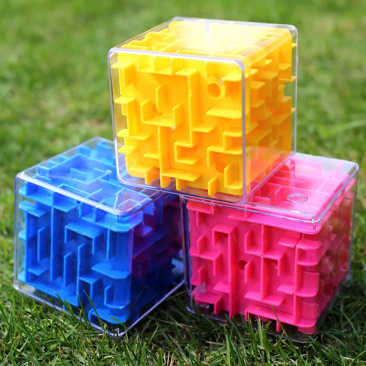 8x8x8cm Funny 3D Magic Cube Labyrinth Toy Children Puzzle Game Labyrinth Ball Toys Cube Maze Stall Hot Toys