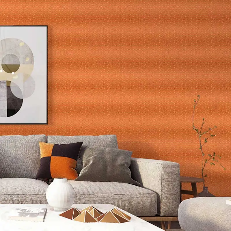 Modern Nordic Solid Color Zipper Pattern Wallpapers Orange Grey Yellow  Living Room Bedroom Wall Paper For  Walls papel de pared