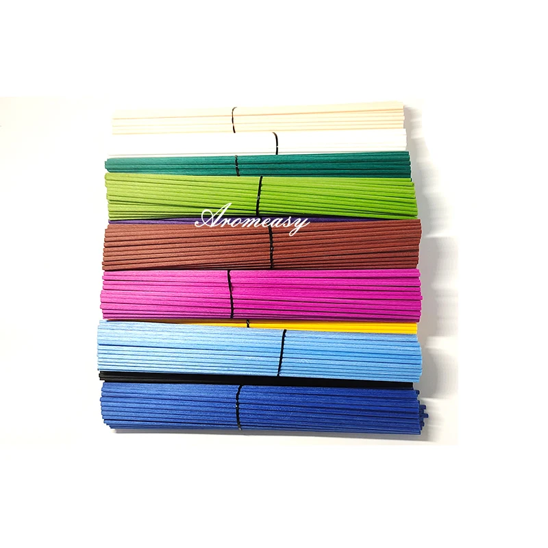 50pcs Colored Fiber Rattan Stick for Reed Diffuser Aroma Essential Oil Air Freshener Decorative For Home Fragrance