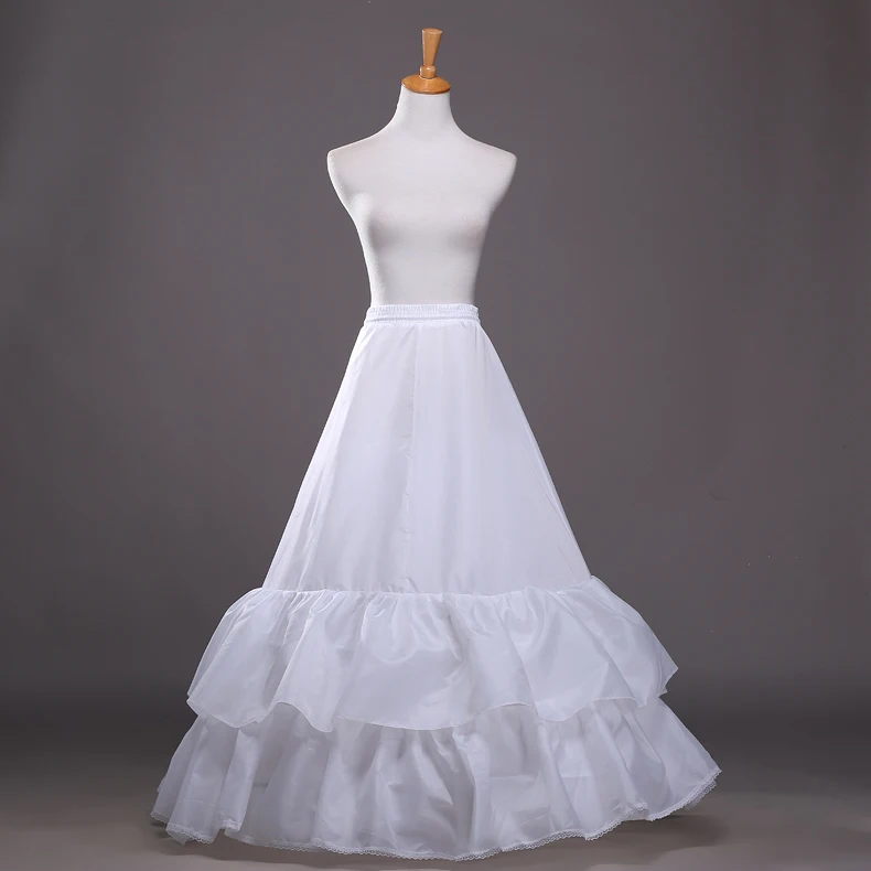 Jupon à volants en tulle pour femmes, jupe longue, sous-jupe pour robe de mariée, 2 cerceaux, 2 couches, patients, offre spéciale