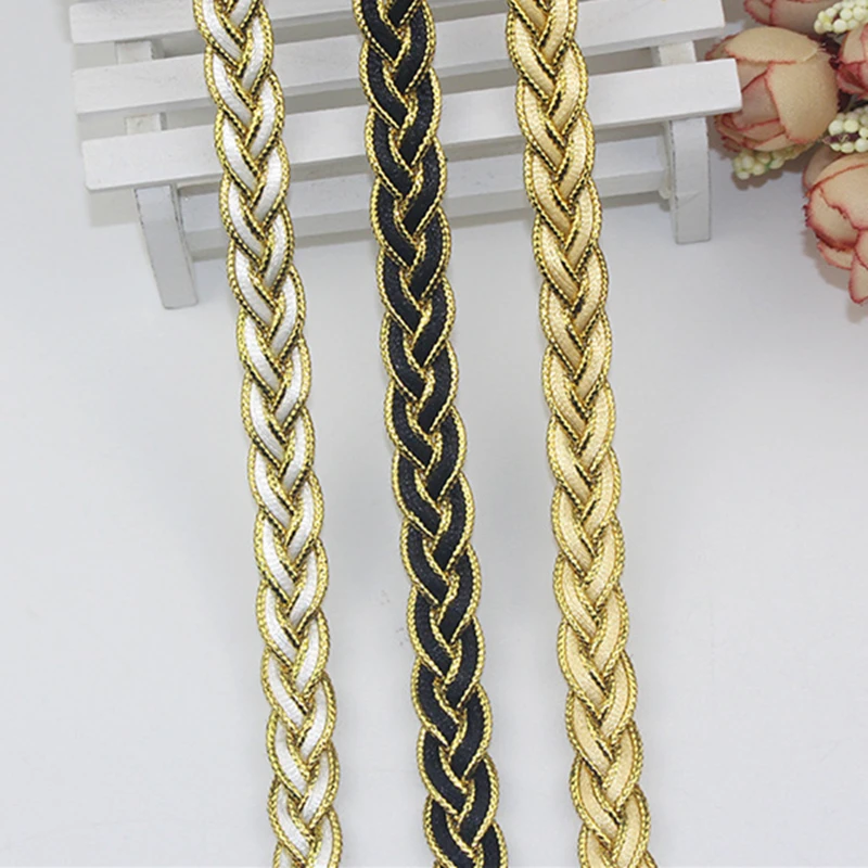 

10 Yards/Pack 10mm Mini Braid Gilt Lace Gold Thread Braid Decoration Costume DIY Wedding Sewing Decoration Craft Accessories
